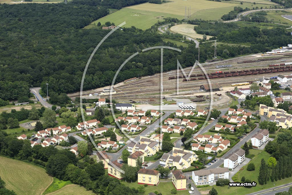 Photo arienne de Montchanin (La Gare)