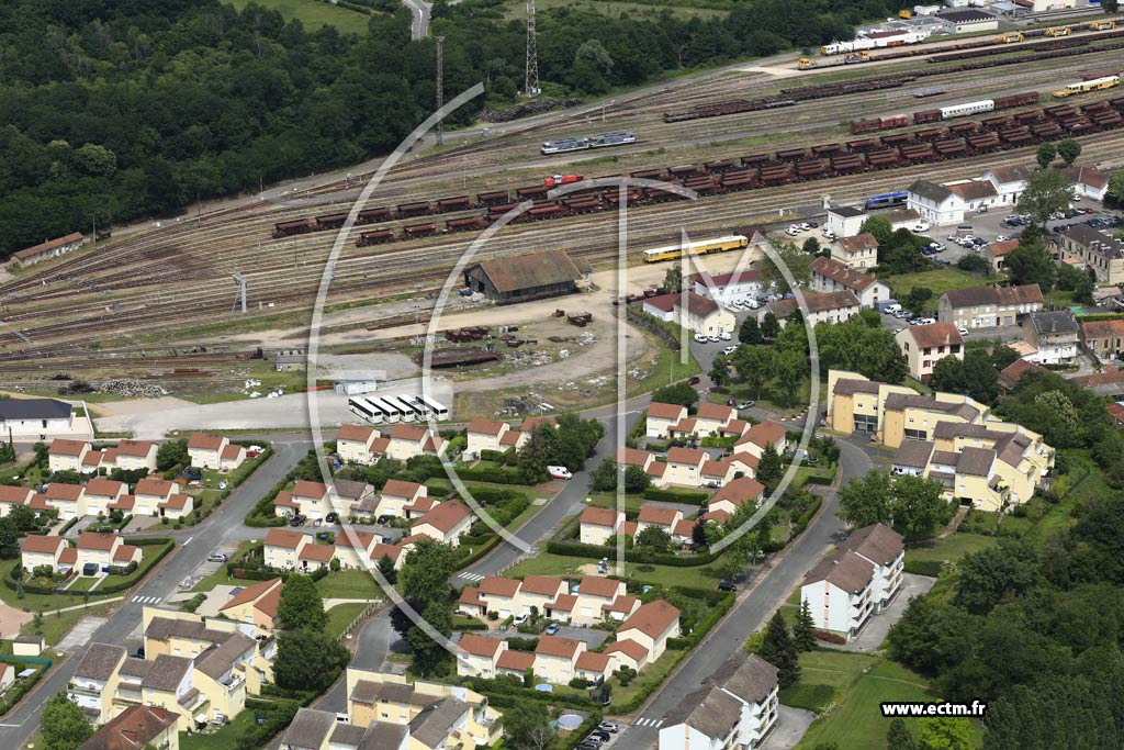 Photo arienne de Montchanin (La Gare)