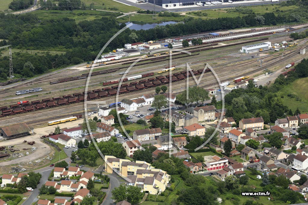 Photo arienne de Montchanin (La Gare)