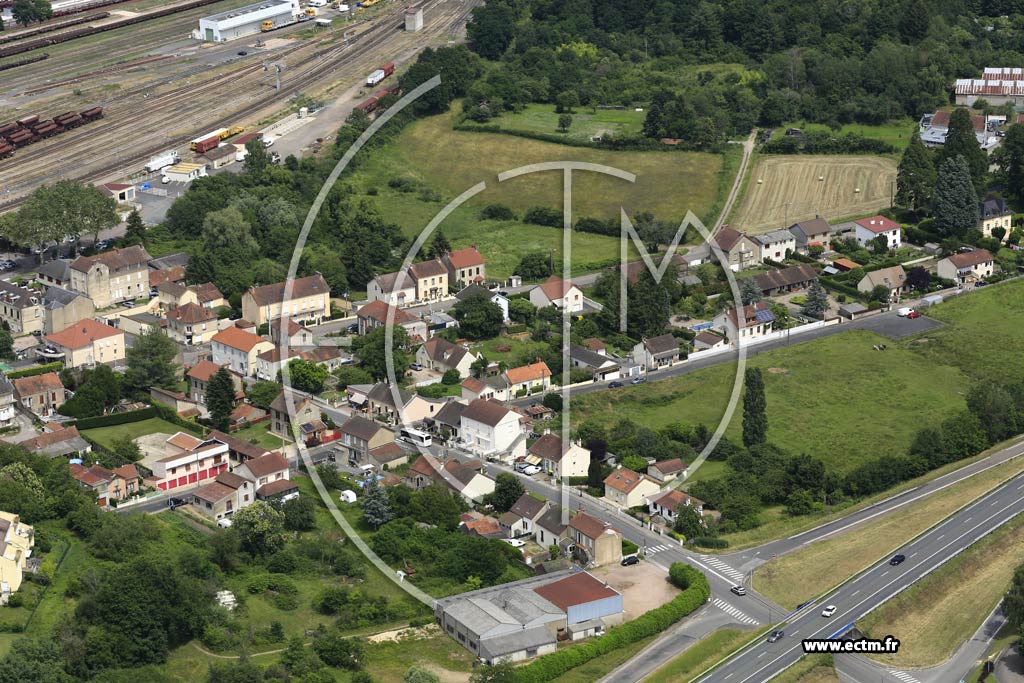 Photo arienne de Montchanin (La Gare)