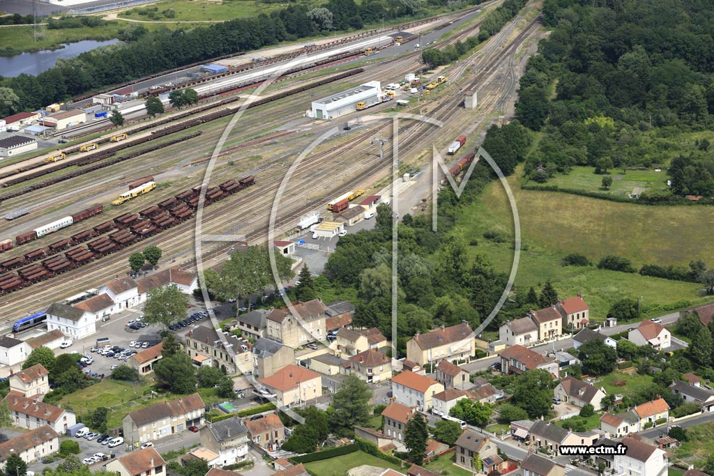 Photo arienne de Montchanin (La Gare)