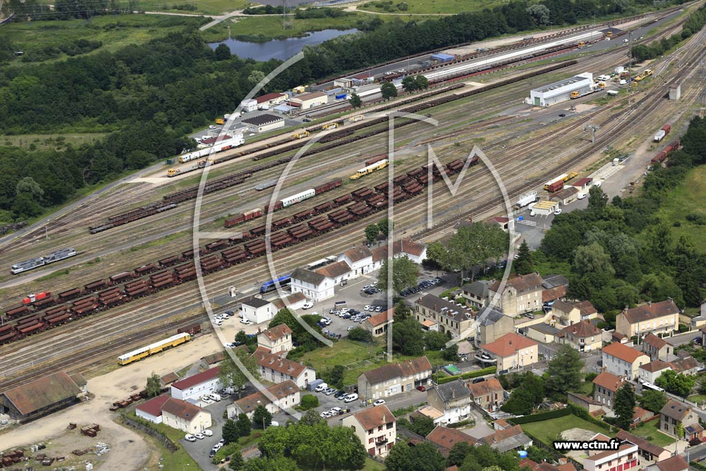 Photo arienne de Montchanin (La Gare)